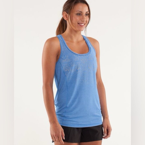 Lululemon Run Silver Bullet Sleeveless Tech Tank Top Running Ruffle Reflective 2 - Picture 5 of 11